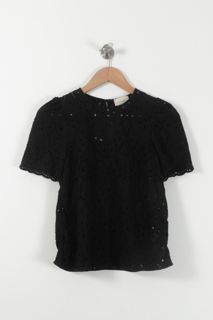 Blouse Noire - Taille XS/34 de la marque Sézane | PARAD92460 - Vendu par Paradigme - Image 2