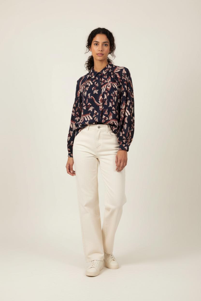 Blouse Bleu et Bordeaux - Taille S/36 de la marque ba&sh | PARAD92469 - Vendu par Paradigme - Image 1
