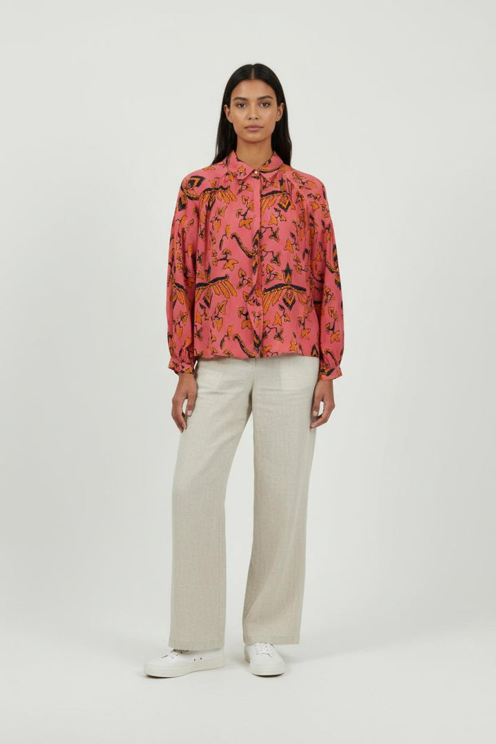 Chemise Rose et Orange - Taille S/36 de la marque ba&sh | PARAD92470 - Vendu par Paradigme - Image 1