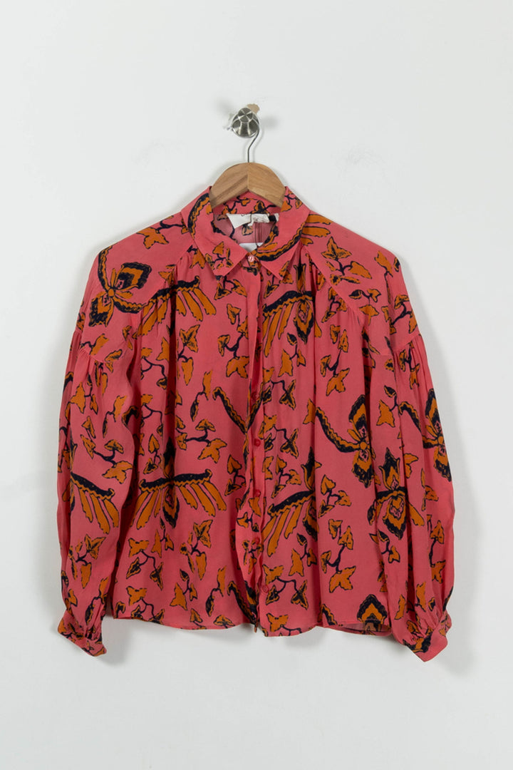 Chemise Rose et Orange - Taille S/36 de la marque ba&sh | PARAD92470 - Vendu par Paradigme - Image 2