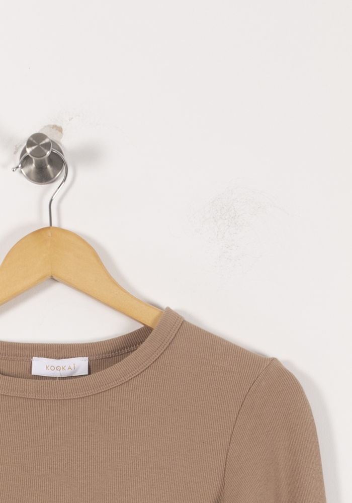 Top Manches Longues Beige - Taille M/38 de la marque Kookai | PARAD92482 - Vendu par Paradigme - Image 3