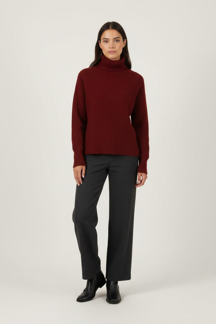 Pull Col Roulé Bordeaux - Taille XS/34 de la marque Kookai | PARAD92483 - Vendu par Paradigme - Image 1