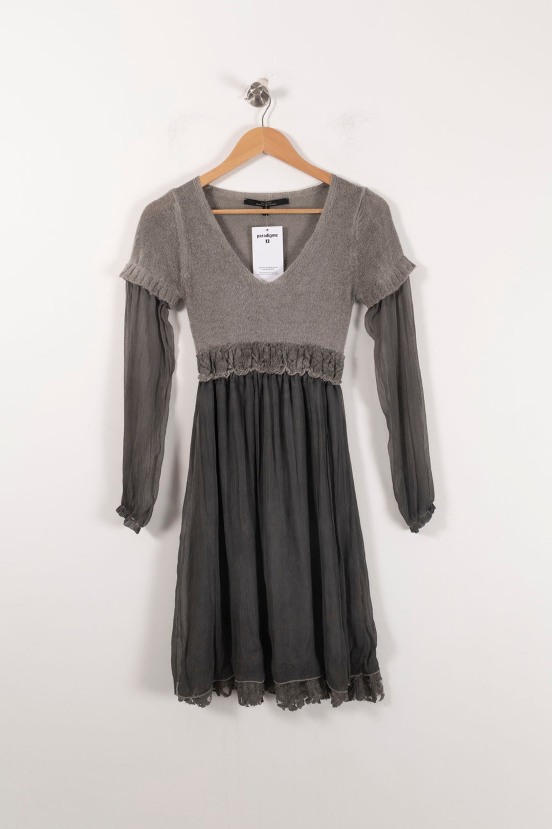 Robe Longue Grise - Taille S/36 de la marque La Fée Maraboutée | PARAD92491 - Vendu par Paradigme - Image 2