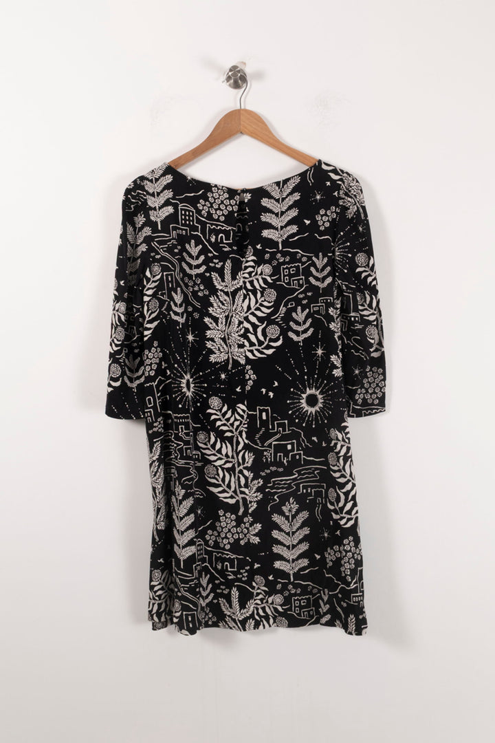 Robe Imprimée Noire et Blanche - Taille XS/34 de la marque Claudie Pierlot | PARAD92494 - Vendu par Paradigme - Image 4
