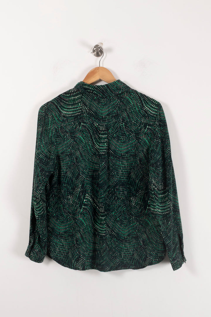 Blouse Verte et Noire - Taille M/38 de la marque La Fée Maraboutée | PARAD92498 - Vendu par Paradigme - Image 4