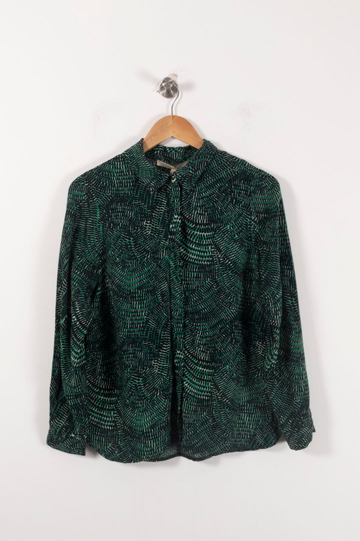 Blouse Verte et Noire - Taille M/38 de la marque La Fée Maraboutée | PARAD92498 - Vendu par Paradigme - Image 2