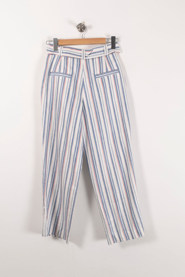 Pantalon Rayé Bleu et Blanc - Taille S/36 de la marque Claudie Pierlot | PARAD92517 - Vendu par Paradigme - Image 4