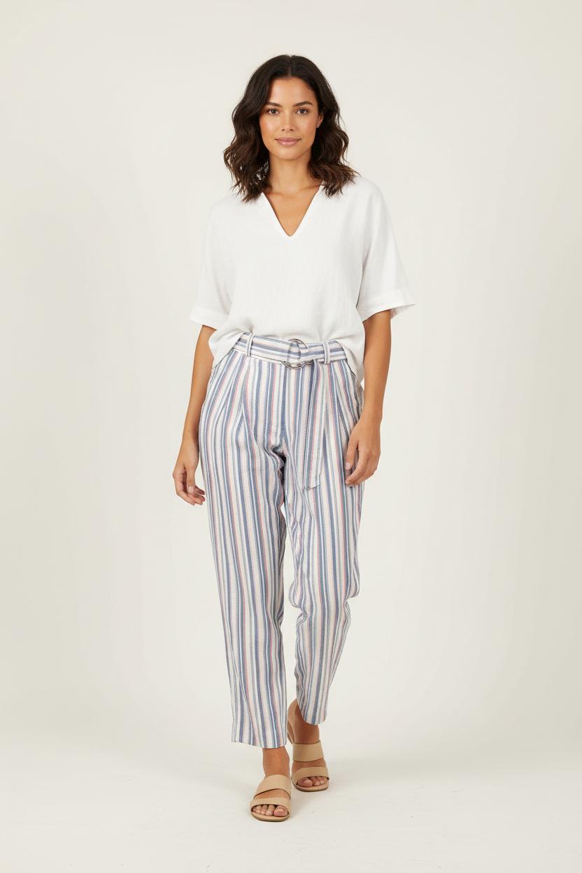 Pantalon Rayé Bleu et Blanc - Taille S/36 de la marque Claudie Pierlot | PARAD92517 - Vendu par Paradigme - Image 1