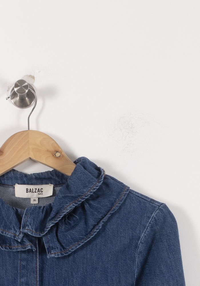 Chemise en Jean Bleue - Taille S/36 de la marque Balzac Paris | PARAD92530 - Vendu par Paradigme - Image 3