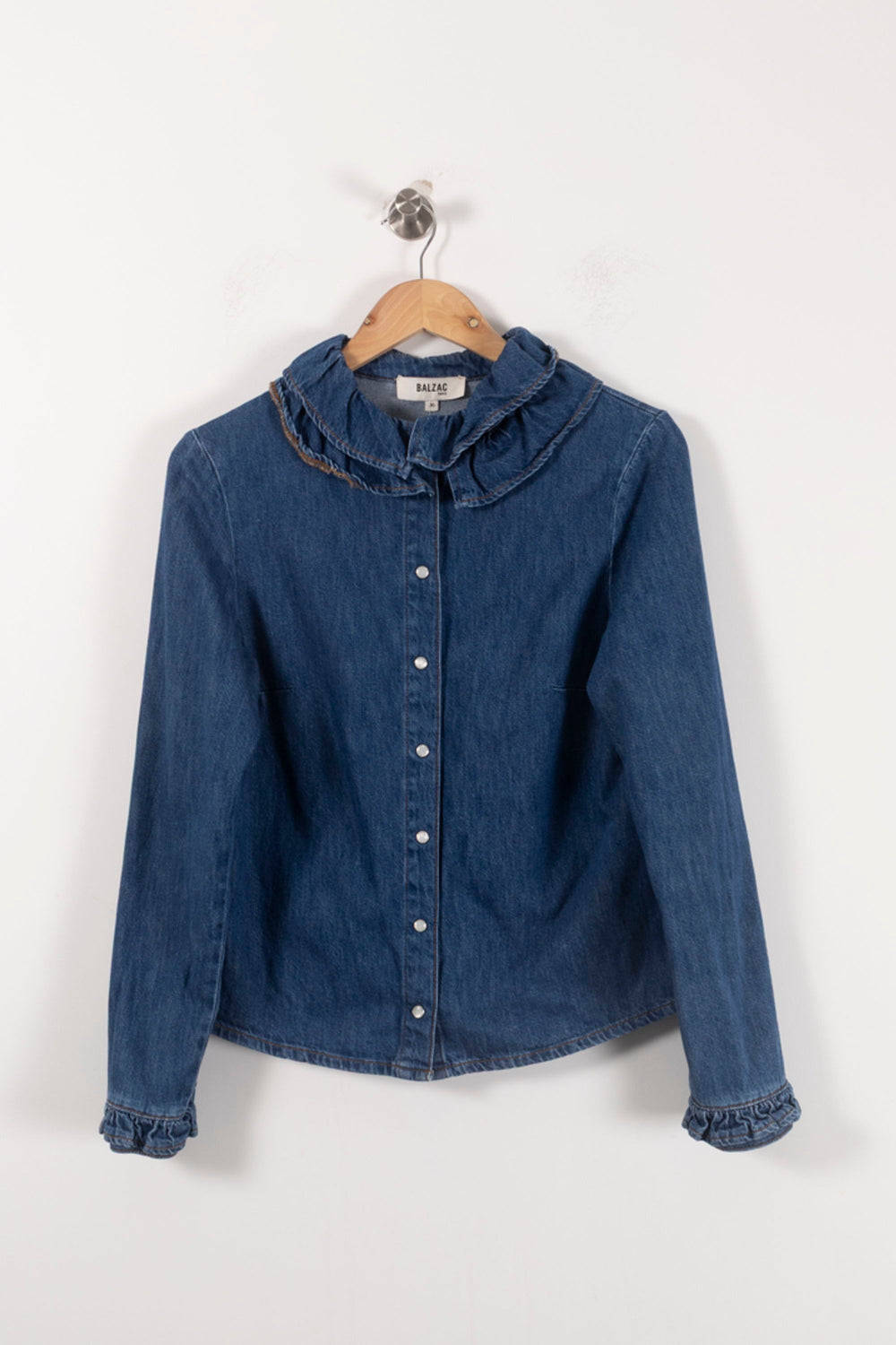 Chemise en Jean Bleue - Taille S/36 de la marque Balzac Paris | PARAD92530 - Vendu par Paradigme - Image 2
