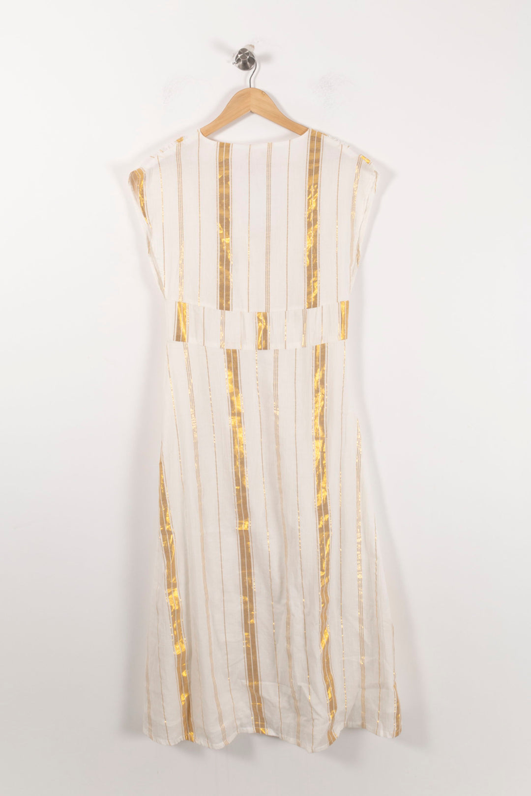 Robe Longue Blanche et Dorée - Taille XS/34 de la marque Louise Misha | PARAD92536 - Vendu par Paradigme - Image 4