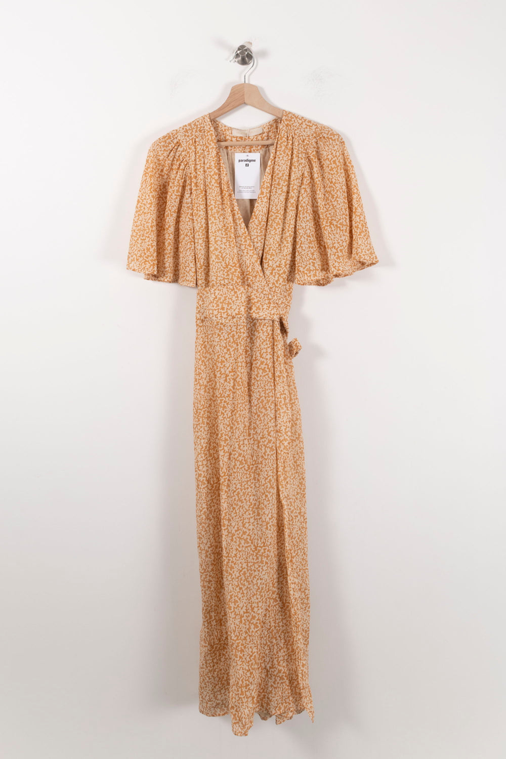 Robe Portefeuille Longue Orange et Blanche - Taille XS/34 de la marque Vanessa Bruno | PARAD92537 - Vendu par Paradigme - Image 2