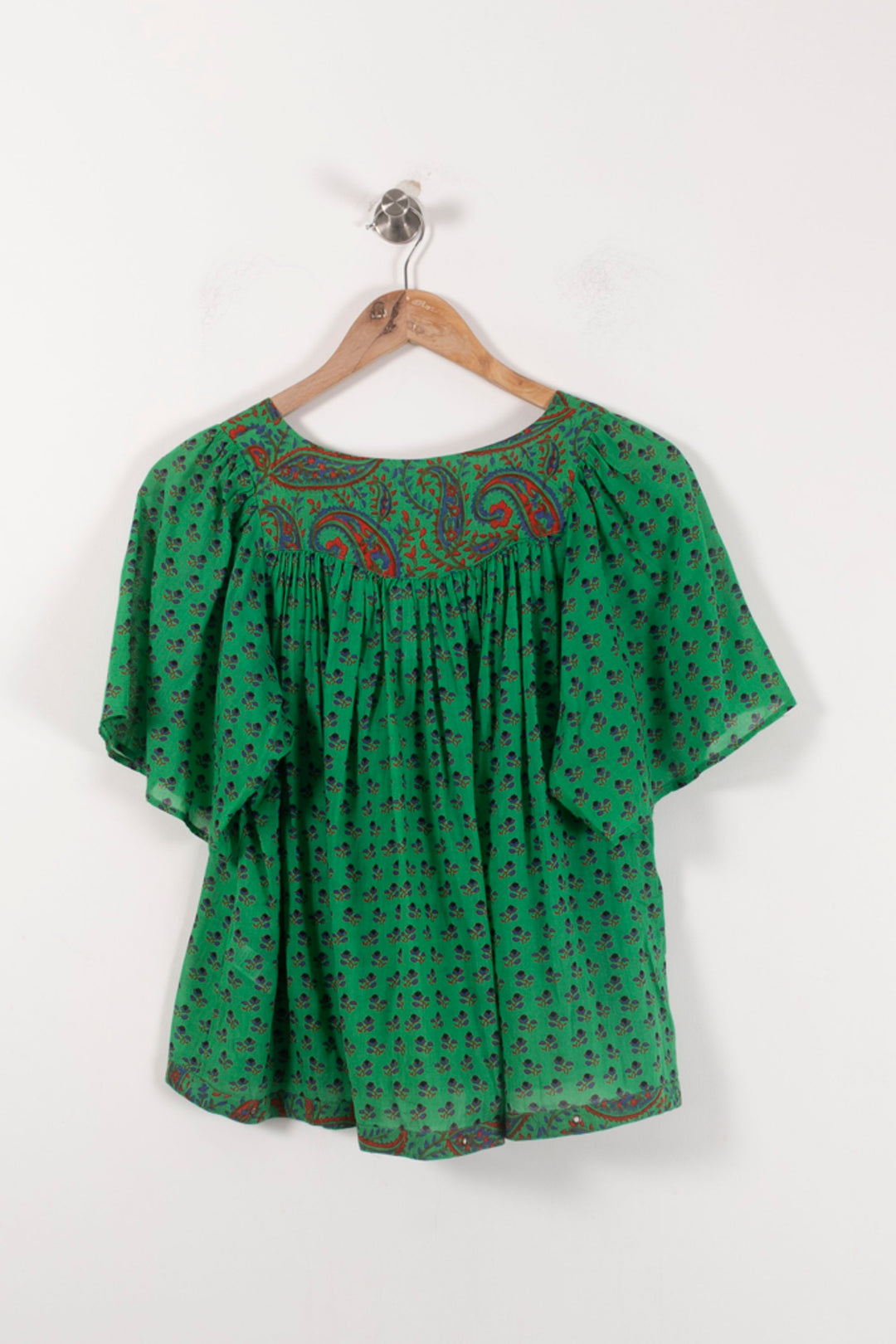 Blouse Verte - Taille XS/34 de la marque ba&sh | PARAD92541 - Vendu par Paradigme - Image 4