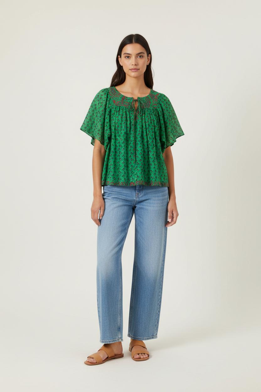 Blouse Verte - Taille XS/34 de la marque ba&sh | PARAD92541 - Vendu par Paradigme - Image 1