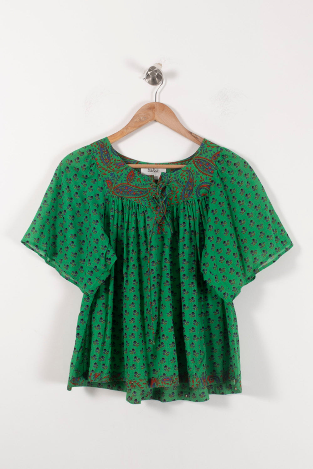 Blouse Verte - Taille XS/34 de la marque ba&sh | PARAD92541 - Vendu par Paradigme - Image 2