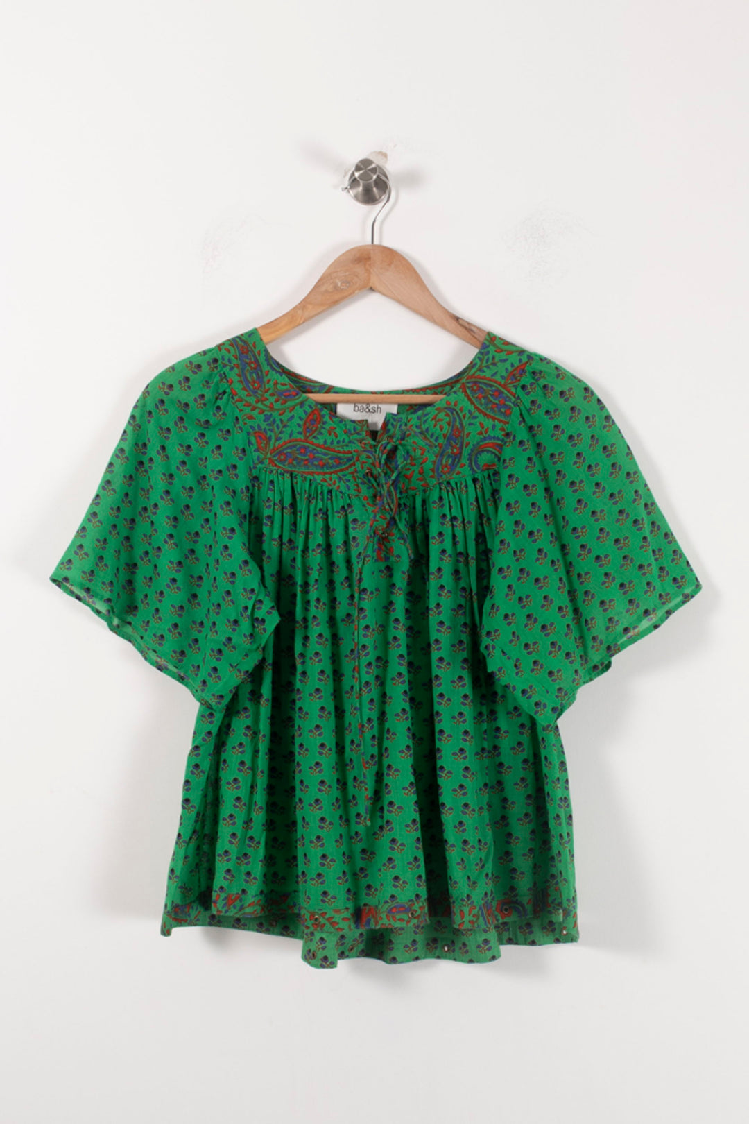 Blouse Verte - Taille XS/34 de la marque ba&sh | PARAD92541 - Vendu par Paradigme - Image 2