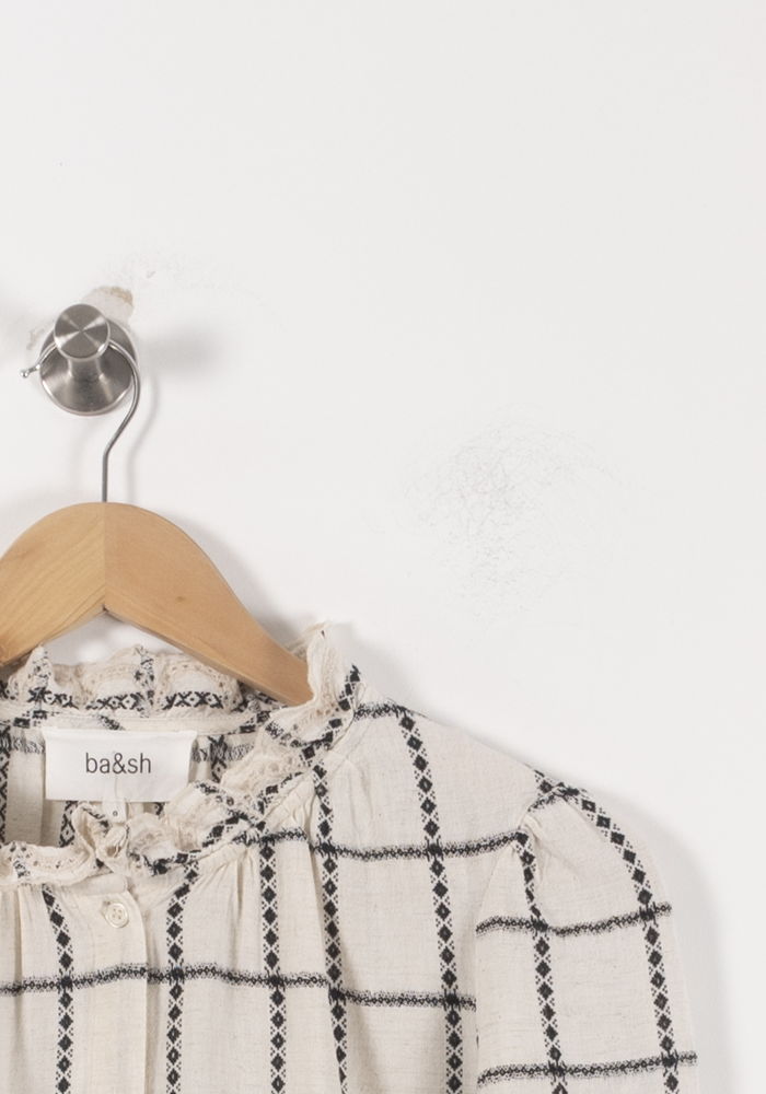 Blouse Blanche et Noire - Taille XS/34 de la marque ba&sh | PARAD92542 - Vendu par Paradigme - Image 3