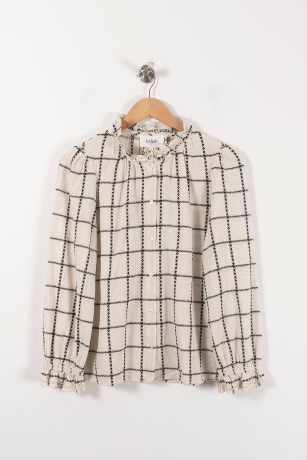 Blouse Blanche et Noire - Taille XS/34 de la marque ba&sh | PARAD92542 - Vendu par Paradigme - Image 2