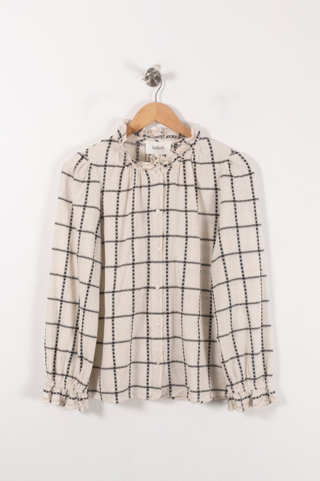 Blouse Blanche et Noire - Taille XS/34 de la marque ba&sh | PARAD92542 - Vendu par Paradigme - Image 2