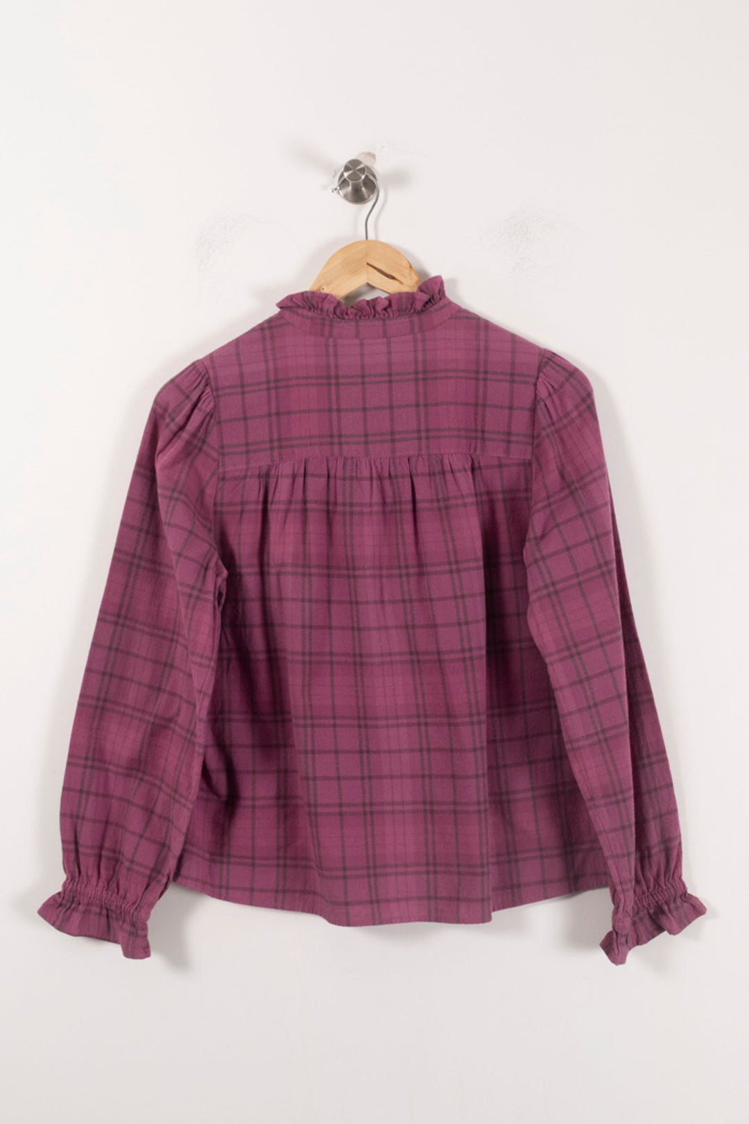 Blouse Violette à Carreaux - Taille XS/34 de la marque ba&sh | PARAD92544 - Vendu par Paradigme - Image 4