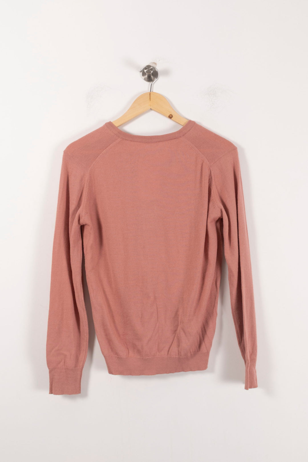 Pull Col V Rose - Taille L/40 de la marque Maison Montagut | PARAD92546 - Vendu par Paradigme - Image 4