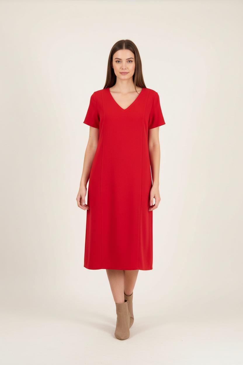 Robe Droite Rouge - Taille S/36 de la marque Louizon | PARAD92548 - Vendu par Paradigme - Image 1