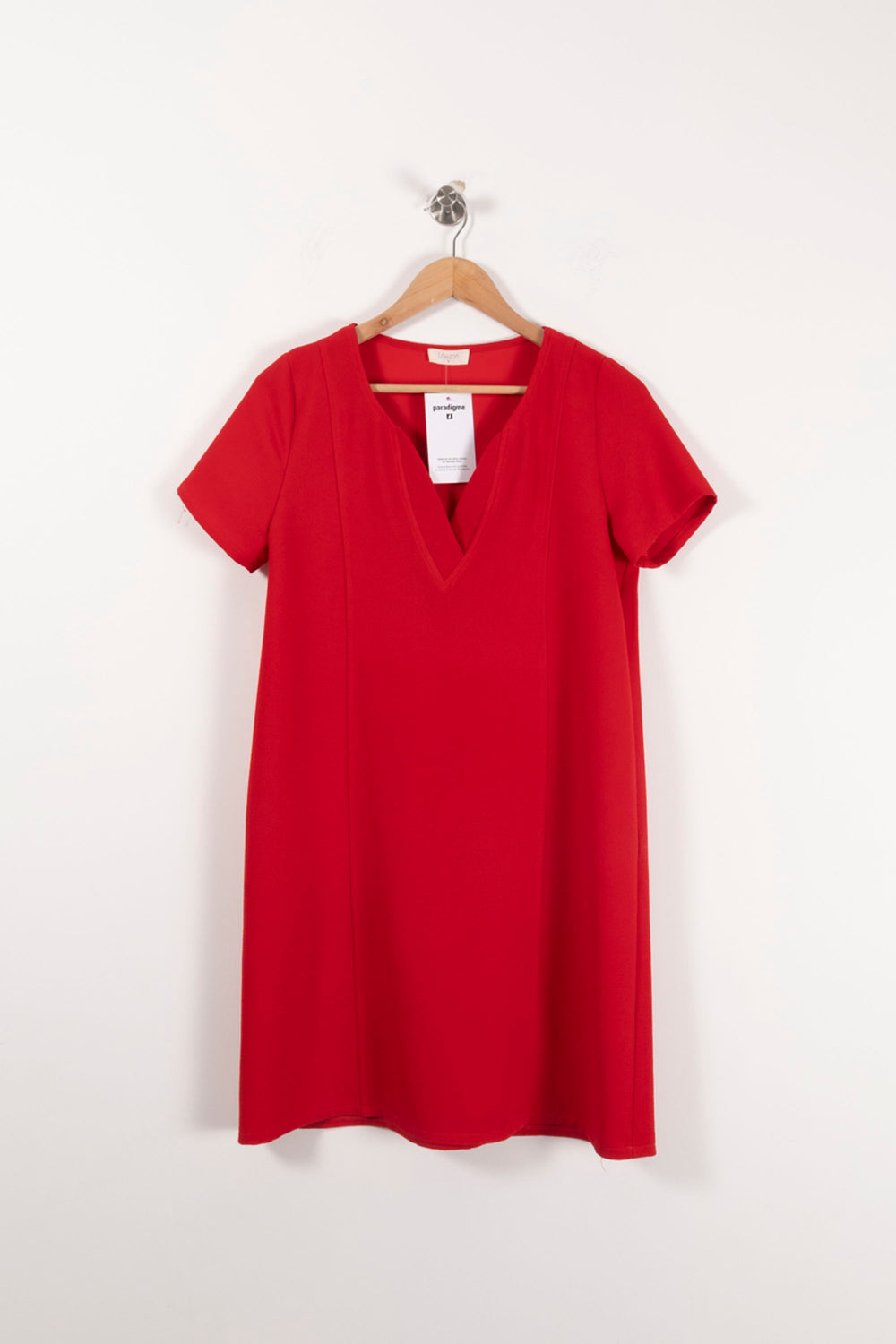 Robe Droite Rouge - Taille S/36 de la marque Louizon | PARAD92548 - Vendu par Paradigme - Image 2