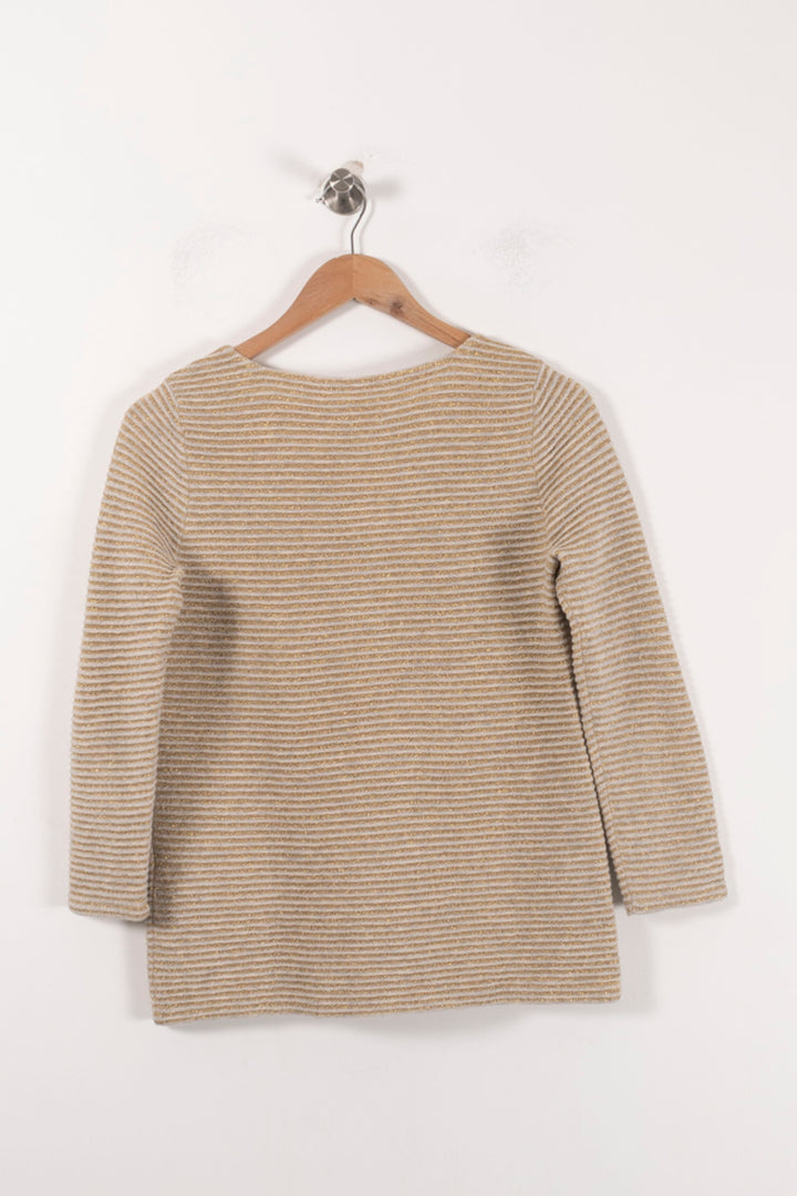 Pull Beige et Gris - Taille S/36 de la marque Des petits hauts | PARAD92570 - Vendu par Paradigme - Image 4