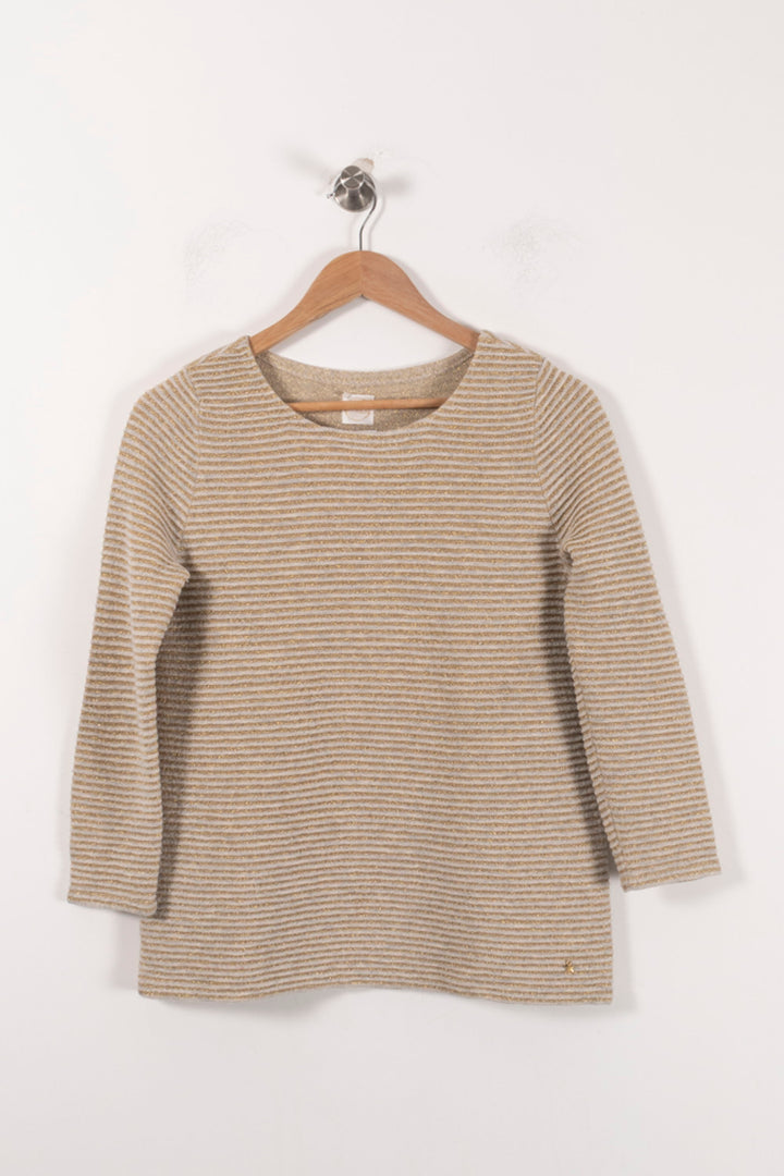 Pull Beige et Gris - Taille S/36 de la marque Des petits hauts | PARAD92570 - Vendu par Paradigme - Image 2