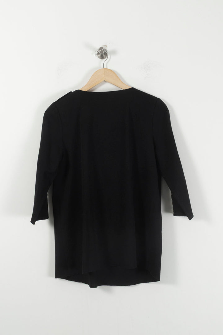 Blouse Noire et Grise - Taille S/36 de la marque Sézane | PARAD92580 - Vendu par Paradigme - Image 4