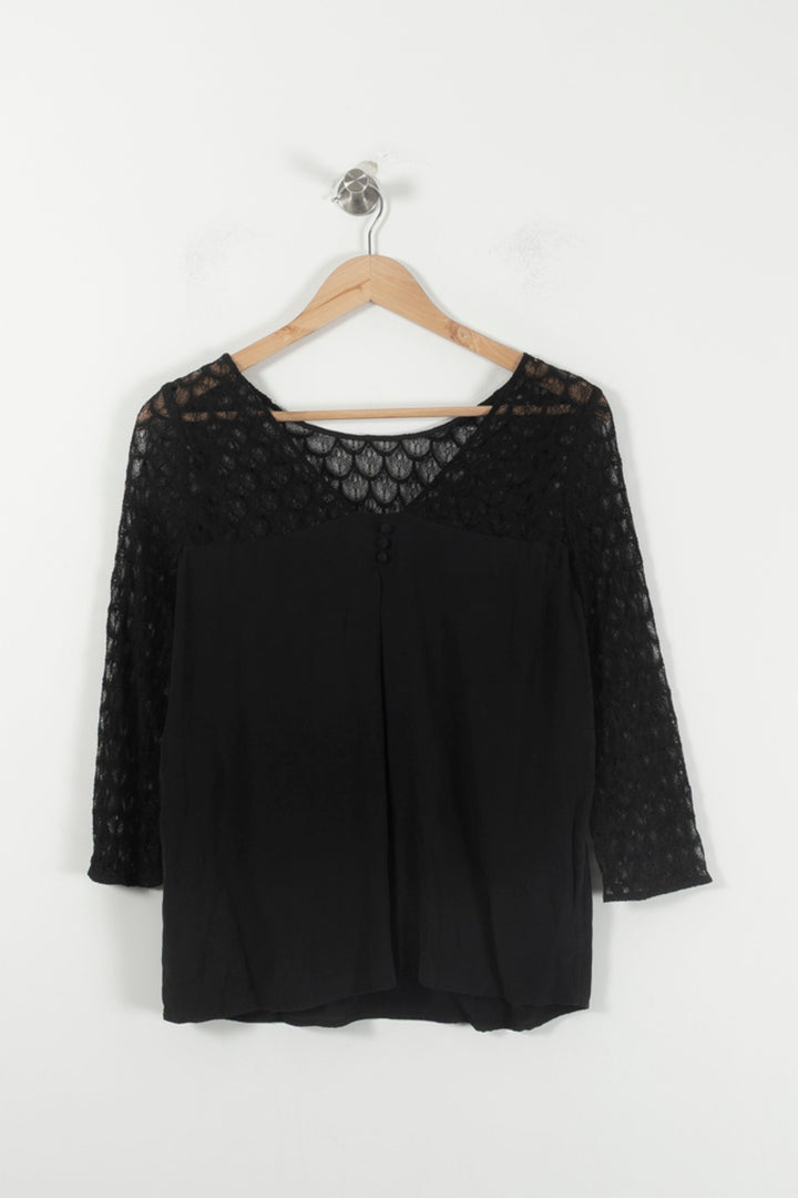 Blouse Noire - Taille S/36 de la marque Sézane | PARAD92583 - Vendu par Paradigme - Image 4