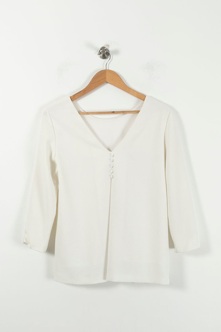 Blouse Blanche - Taille S/36 de la marque Sézane | PARAD92586 - Vendu par Paradigme - Image 4