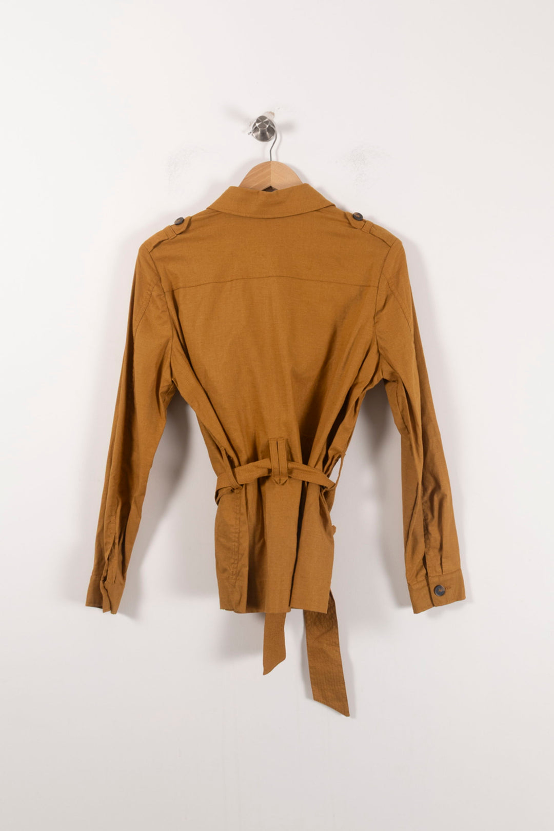 Veste Ceinturée Marron - Taille S/36 de la marque Sézane | PARAD92587 - Vendu par Paradigme - Image 4