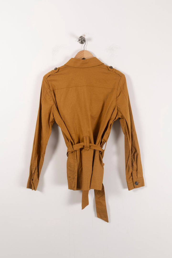 Veste Ceinturée Marron - Taille S/36 de la marque Sézane | PARAD92587 - Vendu par Paradigme - Image 4