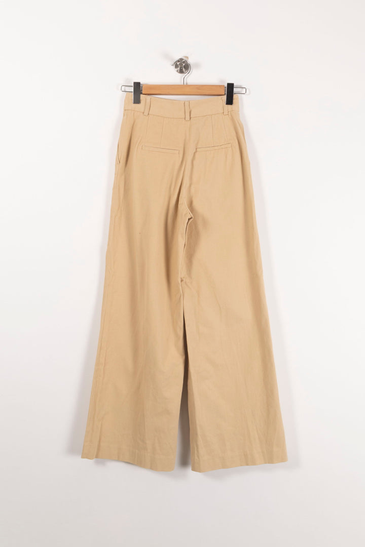 Pantalon Large Beige - Taille XS/34 de la marque Rosaé Paris | PARAD92598 - Vendu par Paradigme - Image 4