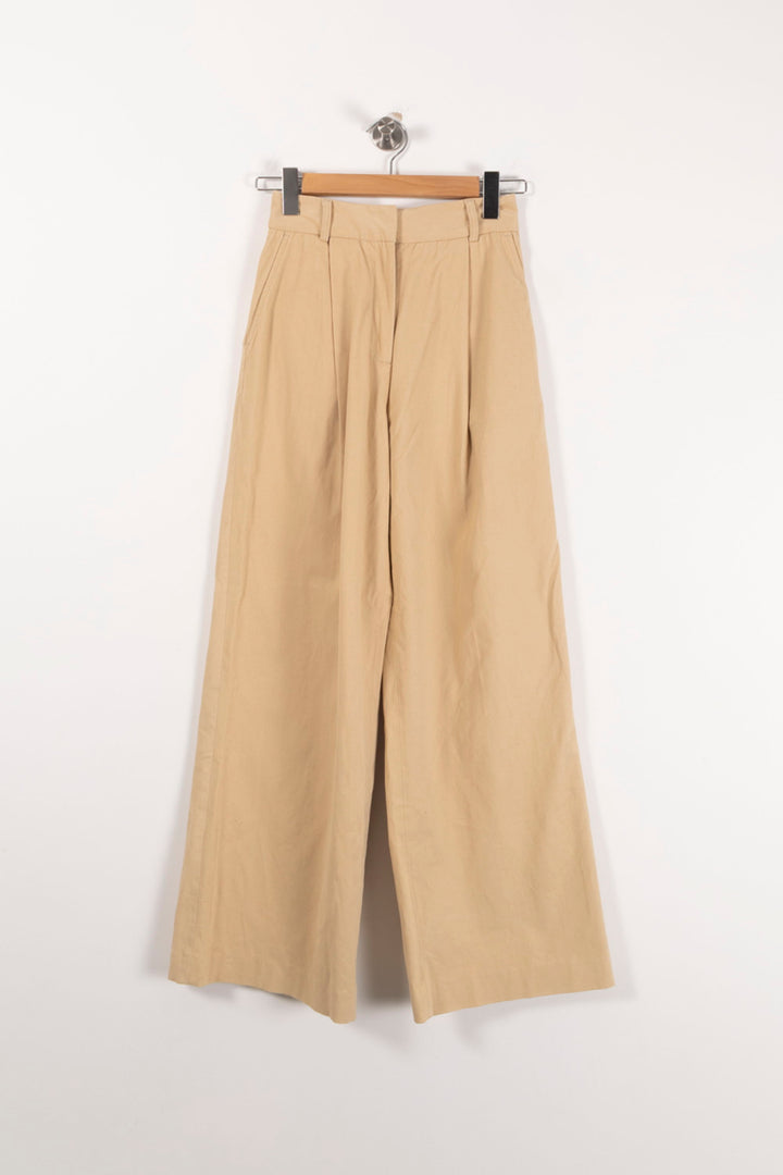 Pantalon Large Beige - Taille XS/34 de la marque Rosaé Paris | PARAD92598 - Vendu par Paradigme - Image 2