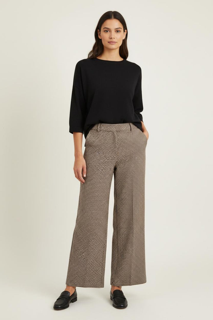 Pantalon Évasé Marron et Blanc - Taille XS/34 de la marque Paul & Joe | PARAD92600 - Vendu par Paradigme - Image 1
