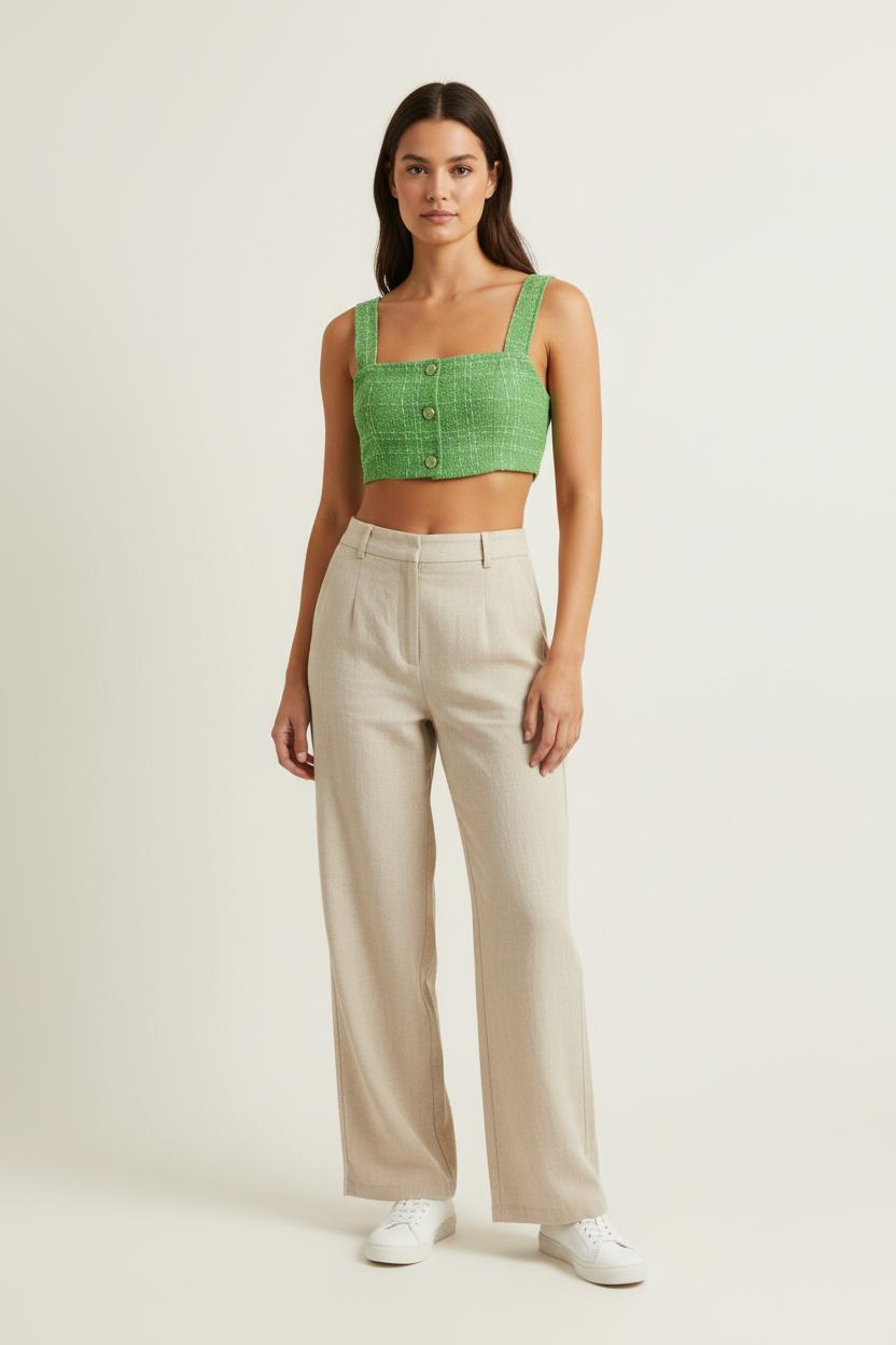 Crop Top Vert - Taille M/38 de la marque Suncoo | PARAD92609 - Vendu par Paradigme - Image 1