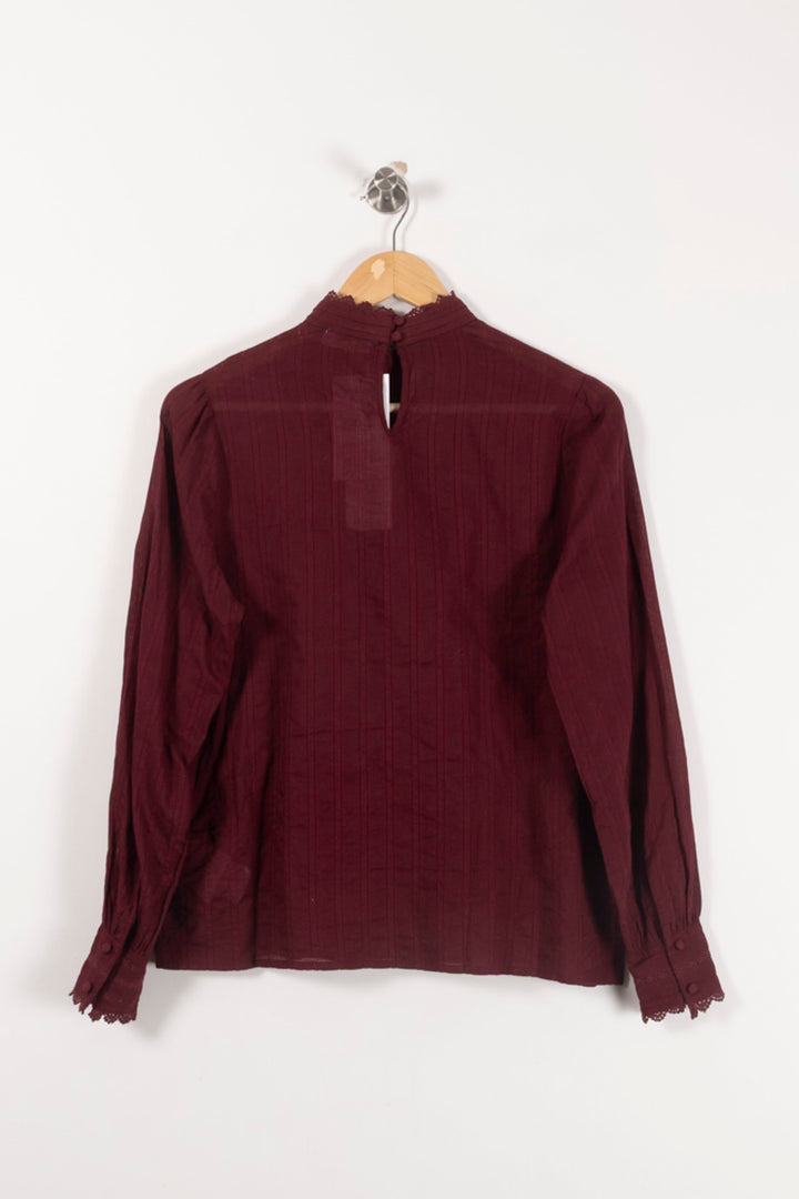 Blouse Bordeaux - Taille S/36 de la marque Kookai | PARAD92610 - Vendu par Paradigme - Image 4
