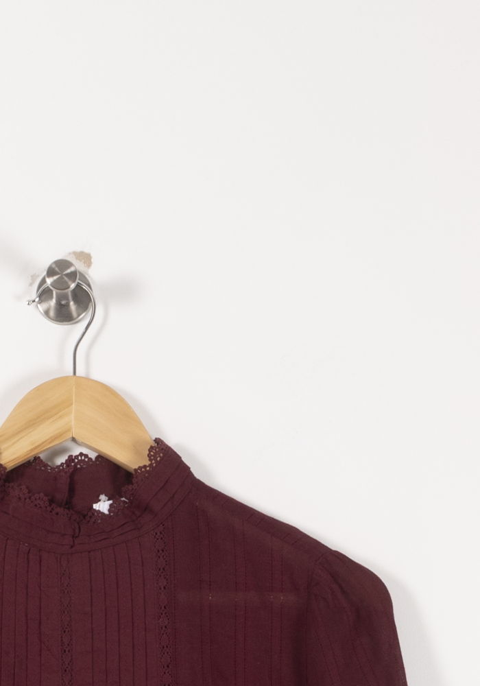 Blouse Bordeaux - Taille S/36 de la marque Kookai | PARAD92610 - Vendu par Paradigme - Image 3