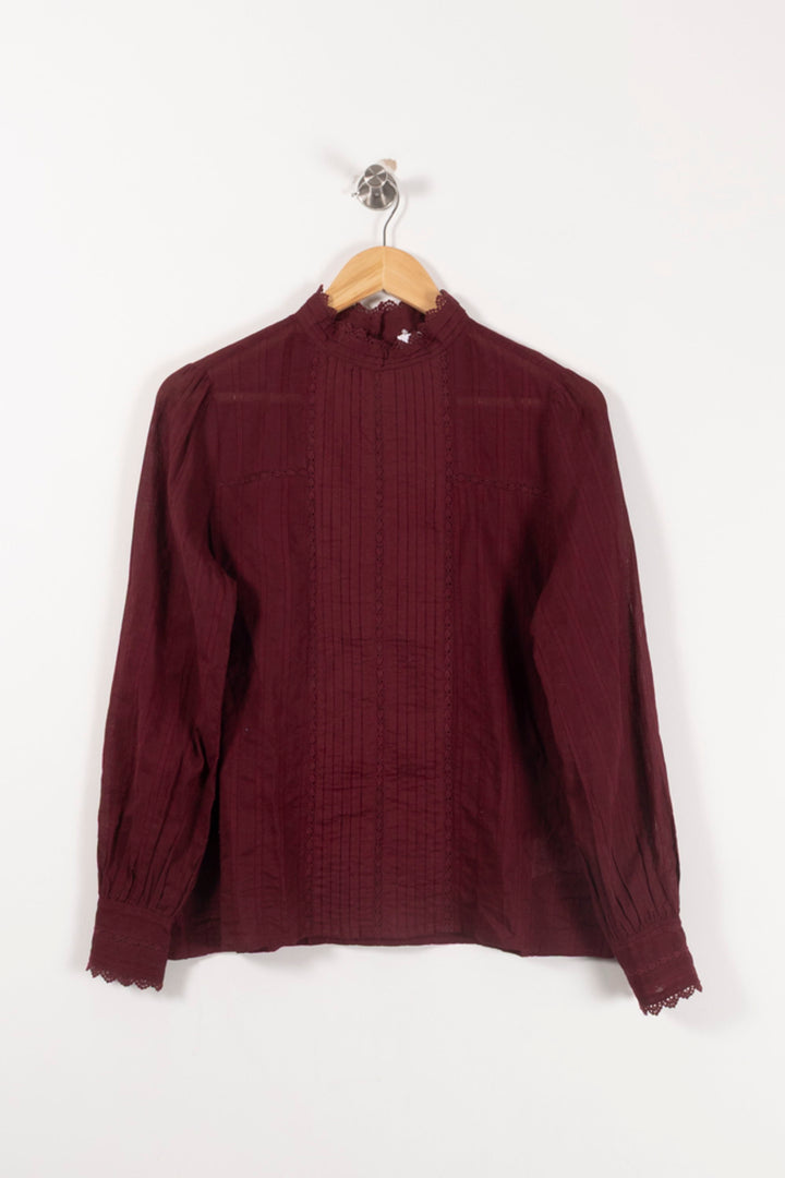 Blouse Bordeaux - Taille S/36 de la marque Kookai | PARAD92610 - Vendu par Paradigme - Image 2