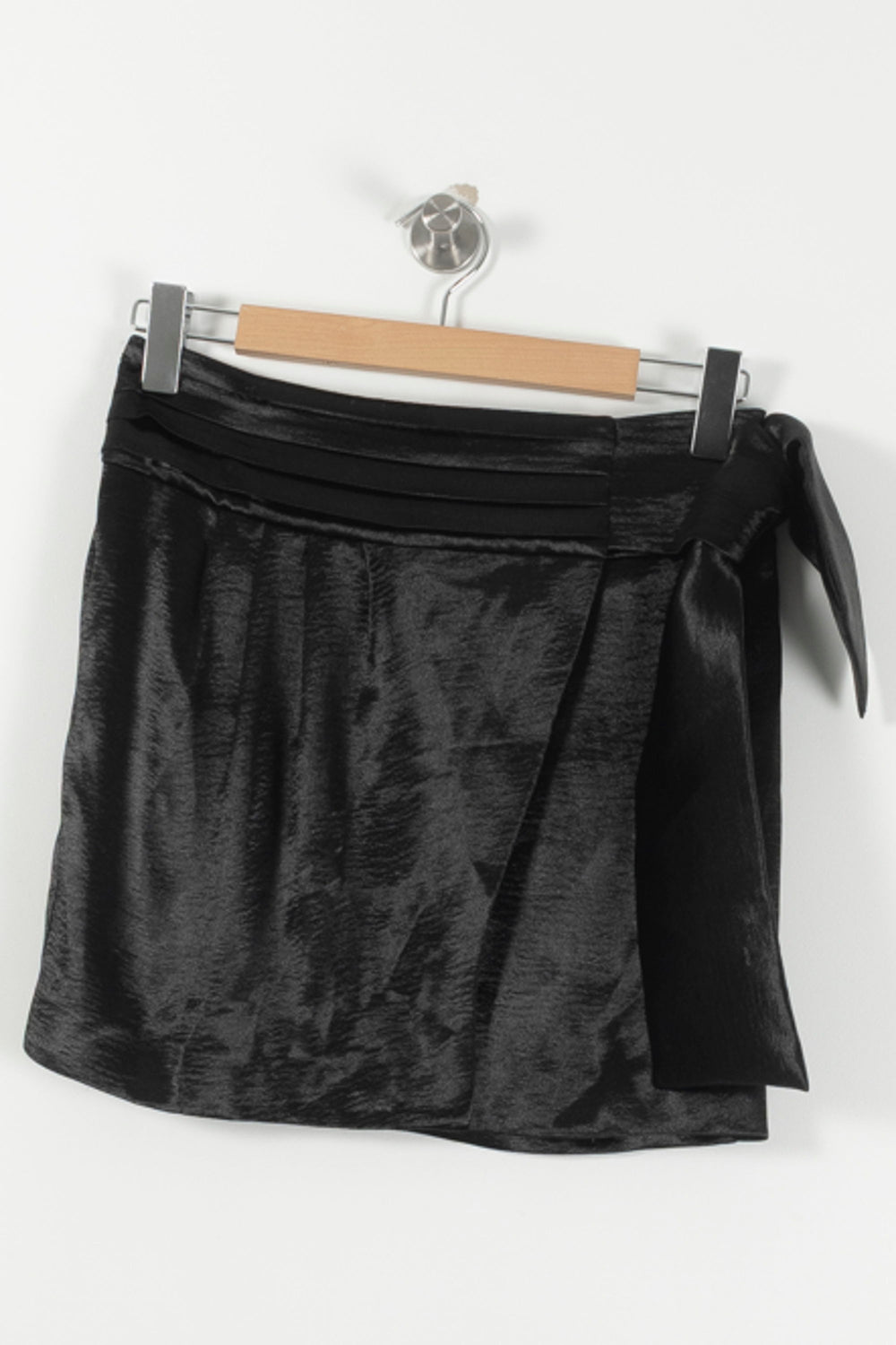 Jupe Portefeuille Noire - Taille S/36 de la marque ba&sh | PARAD92614 - Vendu par Paradigme - Image 2