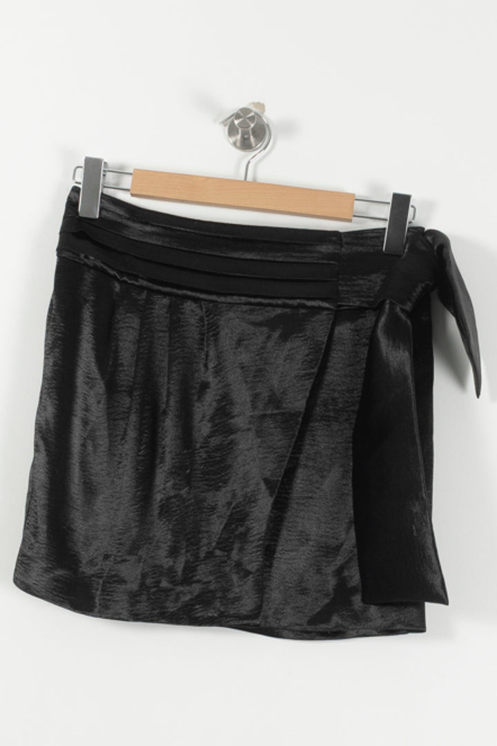 Jupe Portefeuille Noire - Taille S/36 de la marque ba&sh | PARAD92614 - Vendu par Paradigme - Image 2