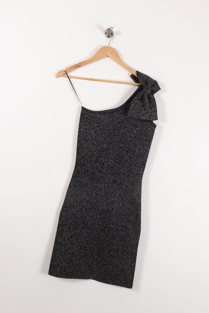 Robe Asymétrique Noire - Taille S/36 de la marque Tara Jarmon | PARAD92615 - Vendu par Paradigme - Image 2