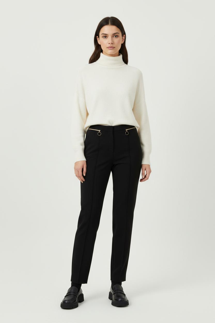 Pantalon Noir - Taille L/40 de la marque Tara Jarmon | PARAD92620 - Vendu par Paradigme - Image 1