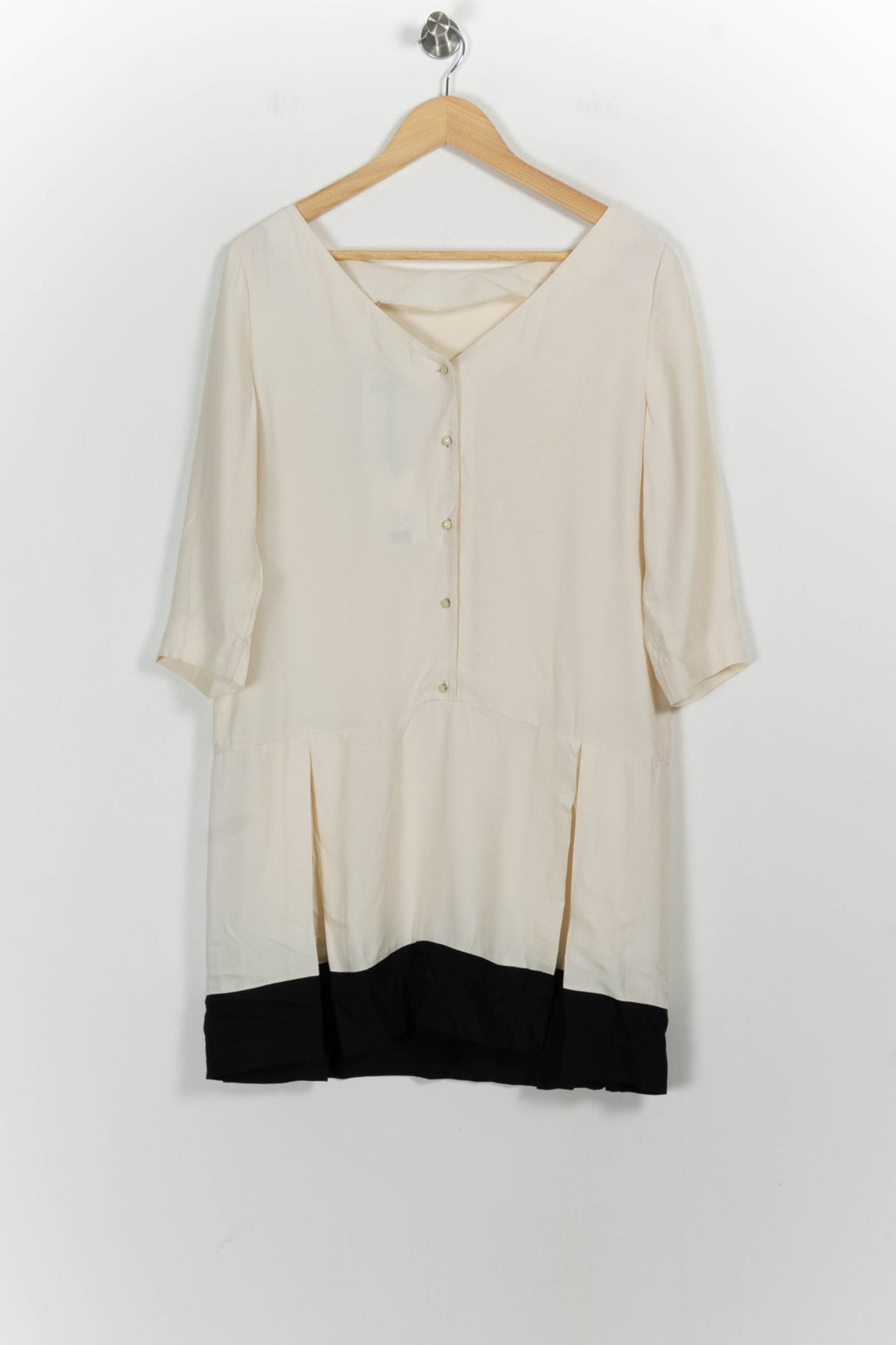 Robe Courte Blanche et Noire - Taille L/40 de la marque Tara Jarmon | PARAD92621 - Vendu par Paradigme - Image 4