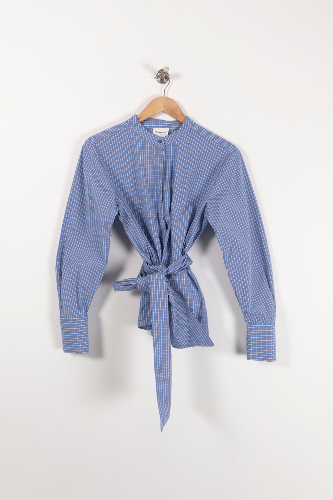 Chemise Bleue à Carreaux - Taille S/36 de la marque Maison 123 | PARAD92634 - Vendu par Paradigme - Image 2