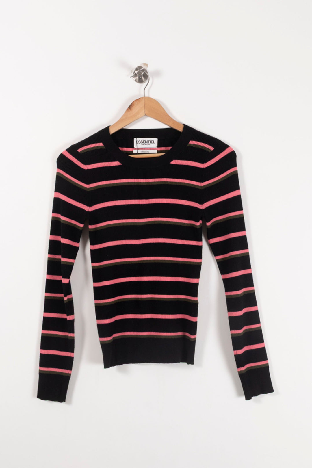 Pull Noir et Rose - Taille M/38 de la marque Essentiel Antwerp | PARAD92643 - Vendu par Paradigme - Image 2
