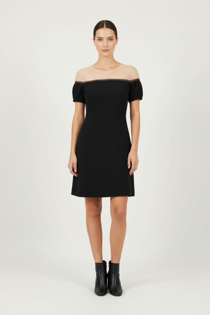 Robe Courte Noire et Beige - Taille XXS/32 de la marque The Kooples | PARAD92663 - Vendu par Paradigme - Image 1