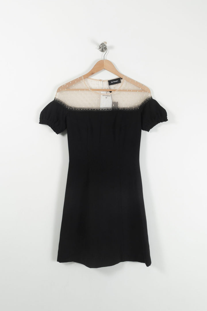 Robe Courte Noire et Beige - Taille XXS/32 de la marque The Kooples | PARAD92663 - Vendu par Paradigme - Image 2